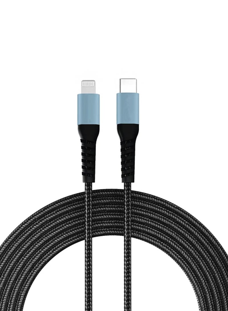 Chappeline CA19 Type-C to Lightning Data Sync and Charging Cable 27W Fast Charging - Black - Image 1